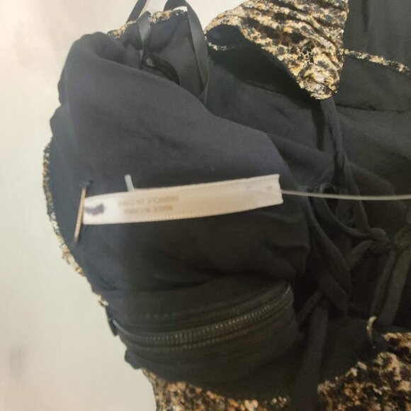 NWT Free People Snake Print Asymmetric Hem Ruched Dress Size 4 - Picture 6 of 8